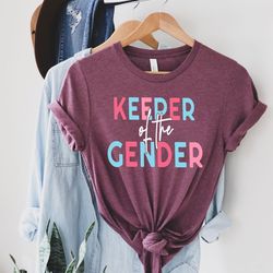 keeper of the gender shirt, gender reveal party shirts, team boy team girl baby announcement shirts, gender reveal idea