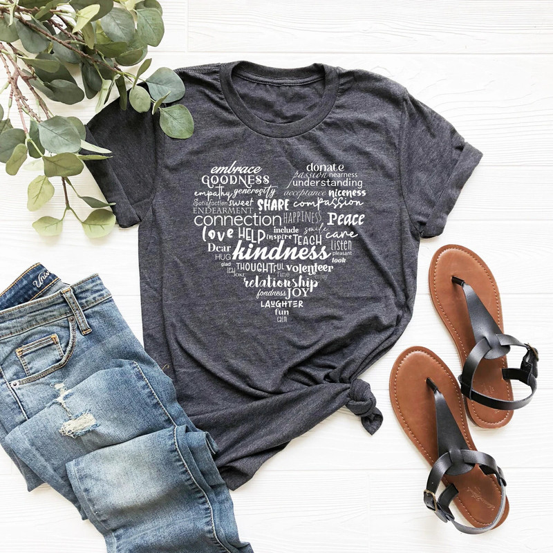Kindness Shirt, Teacher Shirt, Equality T-shirt, Inspirational Shirt, Kindness Heart Shirt, Counselor Shirt, Anti-Racism Shirt, Love T-Shirt.jpg
