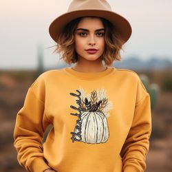 love fall yall shirt, leopard pumpkin print fall shirt, hello pumpkin, fall vibes, peace love thanksgiving, family thank