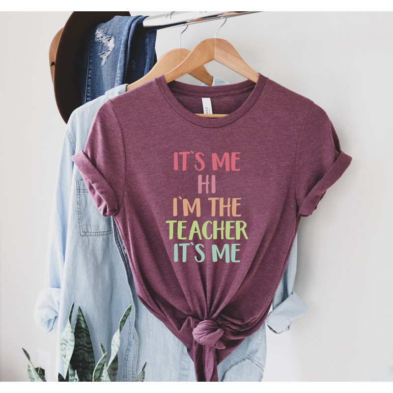 Matching Teacher Shirts, Teacher Shirt Kindergarten Teacher Shirt Teacher Gift It's Me Hi I'm The Teacher It's Me.jpg