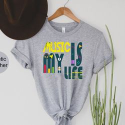 music is my life shirt, musical note shirt, music lover shirt, music shirt, music is my therapy shirt, musician tshirt,