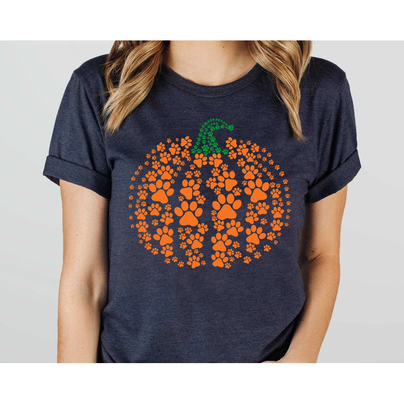 Paw Pumpkin Shirt, Paw Print Shirt, Pumpkin Dog Shirt, Dog Halloween Shirt,Retro Pumpkin, Halloween Shirt, Halloween Sweatshirt,Thanksgiving.jpg