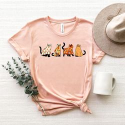 halloween black cat shirt, cute cat shirt, black cat tshirt, spooky cat, happy halloween party, funny cat shirt, ghost c