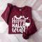 Halloween Sweatshirt, Happy Hallo Wine Sweatshirt, Funny Halloween Shirt, Halloween Wine Shirt, Halloween Gift, Spooky Season Sweatshirt.jpg