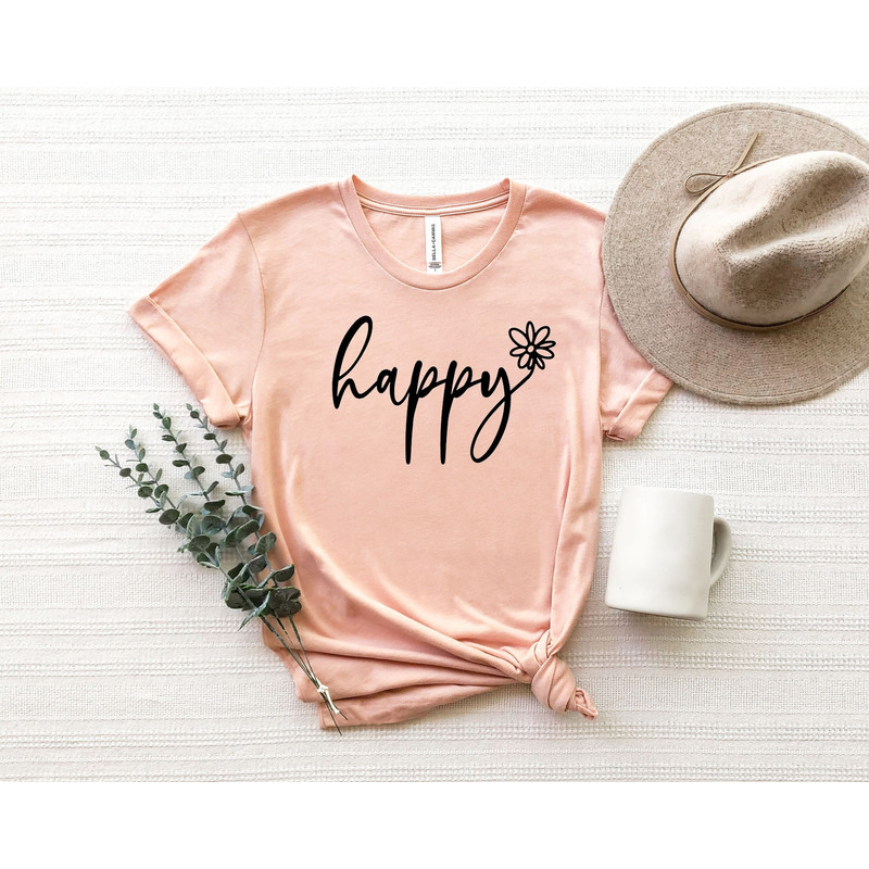 Happy Shirt , Happy Crewneck Shirt, Just Happy Shirt, Inspire Shirt, Graphic Tees.jpg
