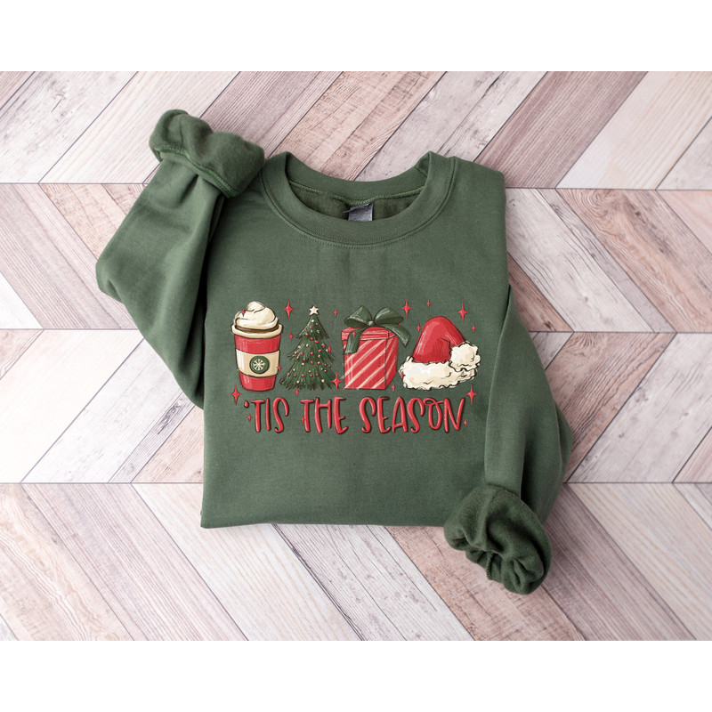 Holiday Sweatshirt, Christmas Tis The Season Sweatshirt, Merry Christmas Sweatshirt, Christmas Sweatshirt, Cute Winter Sweatshirt.jpg