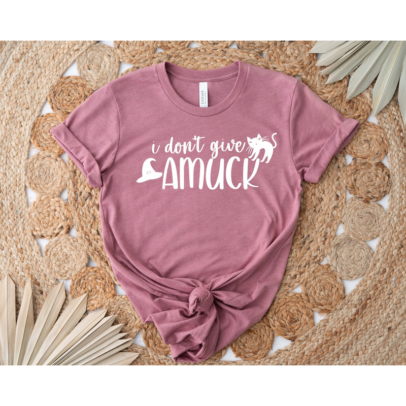 I Don't Give Amuck Halloween Shirt, Halloween Cat Shirt, Spooky Vibes Shirt, Halloween Gift, Cute Halloween Tee, Hocus Pocus Shirt.jpg