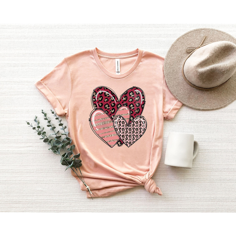Leopard Heart Valentines Shirt,Plaid Valentines Day Shirt,Valentines Day Shirts For Woman,Heart Shirt,Valentines Day Gift,Cute Valentine Tee.jpg