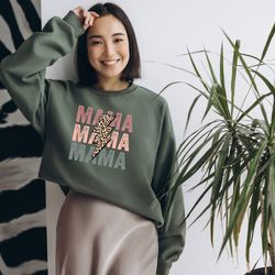 mama shirt, mothers day shirt, leopard mama shirt, motherhood shirt, mom life shirt, cute mom shirt, mothers day gift