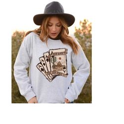 ain't going down til the sun comes up sweatshirt, western sweatshirt, desert hoodie, cactus hoodie, cowboy shirt, cowgir