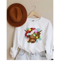 cow christmas lights ugly christmas sweater, funny heifers christmas shirt, cow holiday sweater, cow lover, xmas gift, f