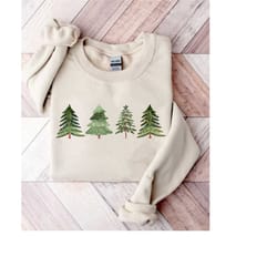 christmas sweatshirt, christmas sweater, holiday sweaters for women, winter sweatshirt christmas crewneck, christmas tre