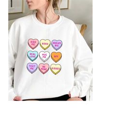be mine sweatshirt, couple shirt, gift for her, gift for valentine, conversation hearts shirt, xoxo sweatshirt, valentin