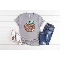 teacher vibes shirt, teacher appreciation gift, leopard print teacher tee, teacher life t-shirt