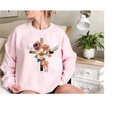 easter crewneck, floral cross tee, christian sweatshirt, a lot can happen in 3 days