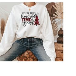 it's the most wonderful time of the year sweater, christmas sweatshirt, gift for christmas, family christmas, xmas sweat