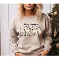 christmas horse sweatshirt, merry horsemas shirt, howdy christmas shirt, santa western shirt, cowgirl santa shirt, count
