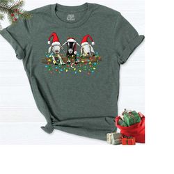 christmas goats shirt, funny farmer christmas shirt, farm animal shirts, goat shirts for women, goat christmas light shi