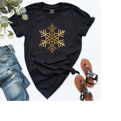snowflake shirt, christmas t-shirt, christmas party shirts, holiday party funny shirt, women christmas shirt, snowflake