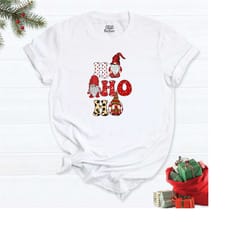 ho ho ho ho christmas shirt, gnome ho ho ho ho shirt, christmas tee, holiday shirt, santa claus shirt, leopard print chr