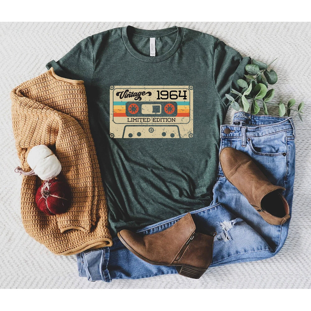 59th Birthday Shirt, Vintage 1964 Limited Edition Cassette T-Shirt, 1964 Birthday Shirt, 59th Birthday Gift For Women,59th Birthday Men Tee#.jpg