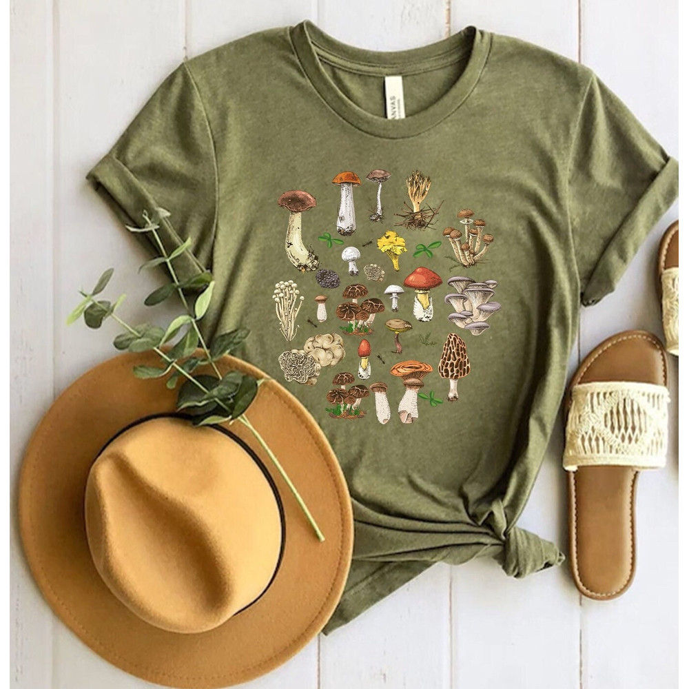 Aesthetic Mushroom Shirt, Magic Mushroom Shirt, Botanical Shirt, Mushroom Shirt, Cottagecore Shirt, Nature Lover Mushroom Tee, Fungus Shirt.jpg