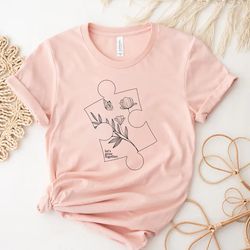 autism awareness shirt, gift for special education teacher, asd and spd apparels, puzzle piece shirt, autism month tees,