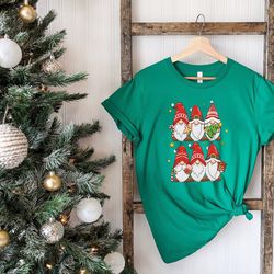 christmas gnomes shirt, gnome shirt, santa gnomes shirt, christmas with my gnomies, christmas shirt, christmas tee, chri