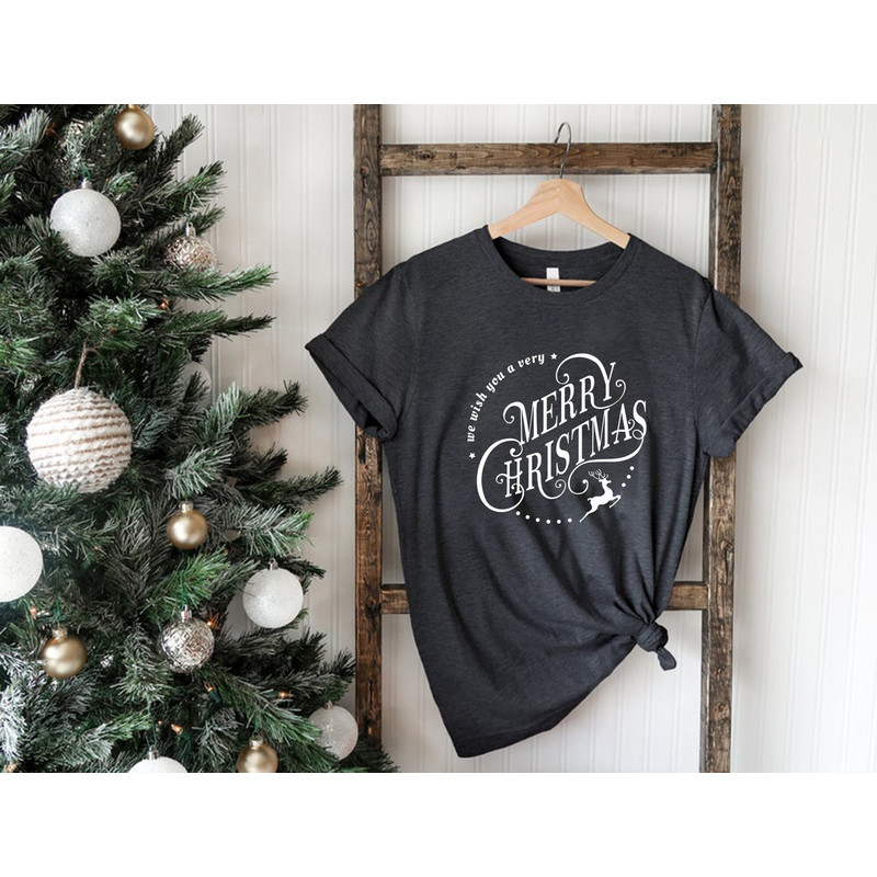 Christmas Shirt, We Wish You A Merry Christmas Shirt, Women's Christmas Shirt, Holiday T-Shirt, Merry Christmas Shirt, Cute Christmas Shirt.jpg