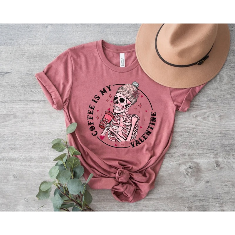 Coffee is My Valentine T Shirt, Teacher Shirt For Valentine's Day, Gifts For Coffee Lover, Valentines Day,Funny Teacher,Valentine Womens Tee.jpg