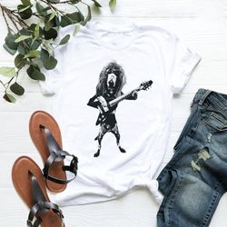 dog playing guitar shirt, mens dog playing guitar tshirt, music tee, mens graphic t shirts, dog playing guitar tee, anim