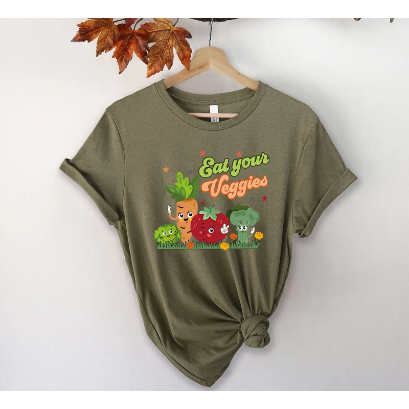 Eat Your Veggies Retro Graphic Shirt, Vegan Shirt, Farmers Market Vegetable Shirt, Retro Boho Cute Vintage Shirt, Cute Vegetarian Gift Shirt.jpg
