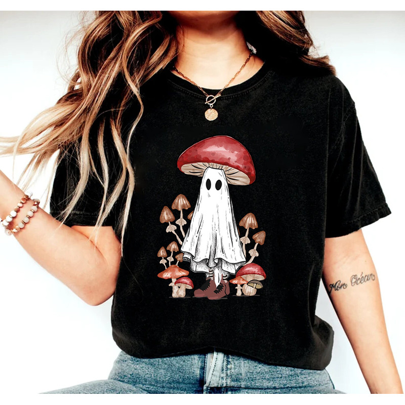 Halloween Sweater, Funny Mushroom Shirts, Cottagecore Shirt, Magic Mushroom Shirt, Halloween Vintage Shirt, Botanical Shirt, Cute Fungi Tee.jpg