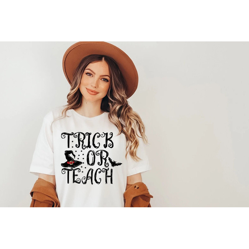 Halloween Teacher Shirt, Trick or Teach, Funny Teacher Shirt, Fall Teacher Shirt,Trick Or Treat Shirt,Spooky Season, Halloween Teacher Shirt.jpg