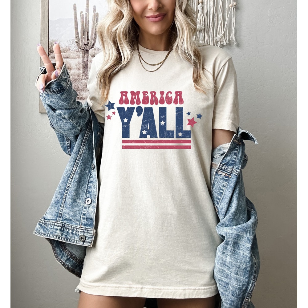 America Y'ALL shirt, Independence Day Shirt, 4th of July T-Shirt, Patriotic Shirt, Freedom Shirt, Patriotic Family Shirts.jpg