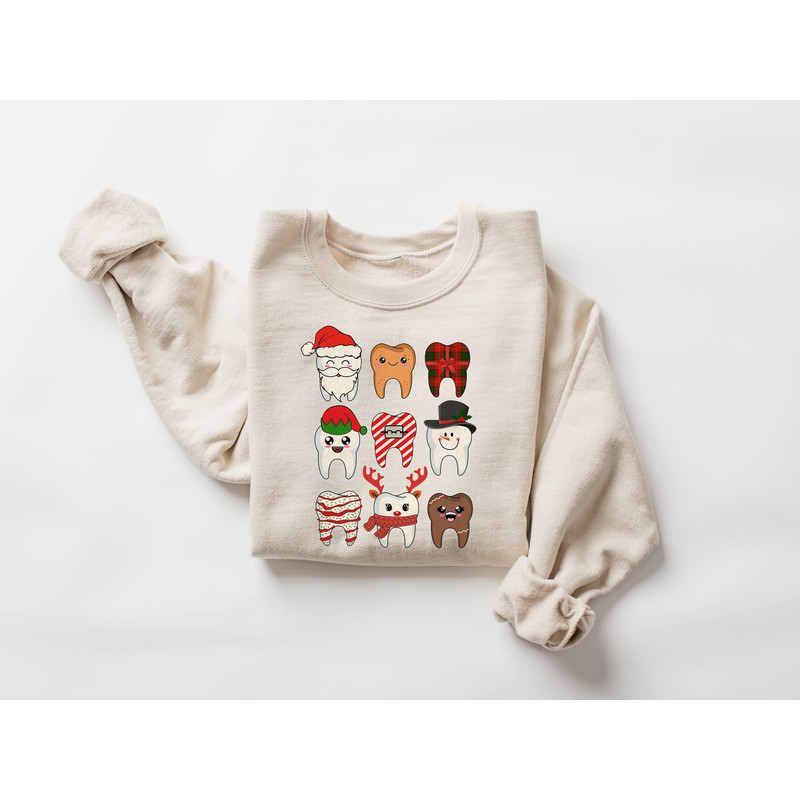 Funny Christmas Teeth Sweatshirt, Christmas Dentist Shirt, Christmas Gift For Dentist,Holiday Sweatshirt,Christmas Dental Squad.jpg