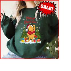vintage winnie the pooh christmas shirt, retro the pooh and friends christmas tree shirt, vintage disney christmas shirt
