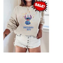 personalized stitch birthday sweatshirt, stitch angel hoodie, lilo and stitch, disney world hoodie, disney birthday, sti