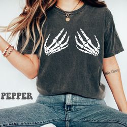 skeleton hands shirt, halloween skeleton shirt, spooky season shirt, horror fan shirt, horror friends shirt, skeleton br