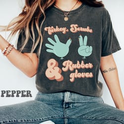 thanksgiving nurse medical shirt, turkey glove cute thanksgiving nurse medical shirt,thankful nurse tee, medical assista