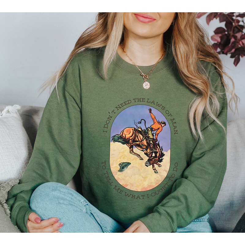 Triune God Tyler Childers Sweatshirt, Country Music Sweatshirt, I Don't Need The Laws Of Man Shirt, Retro Western Shirt,Tyler Childers Shirt.jpg