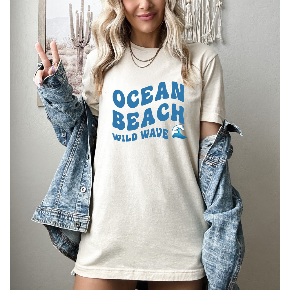Ocean Beach Wild Wave Shirt, Summer Tee, Summer Vacation Tee, Beach Shirt, Beach Shirts For Women, Summer Shirt, Vacation Shirt.jpg