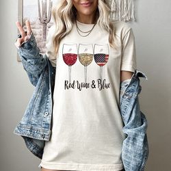 red wine and blue shirt,memorial freedom shirt usa flag shirt, independence day tshirt, red white and blue,4th of july g