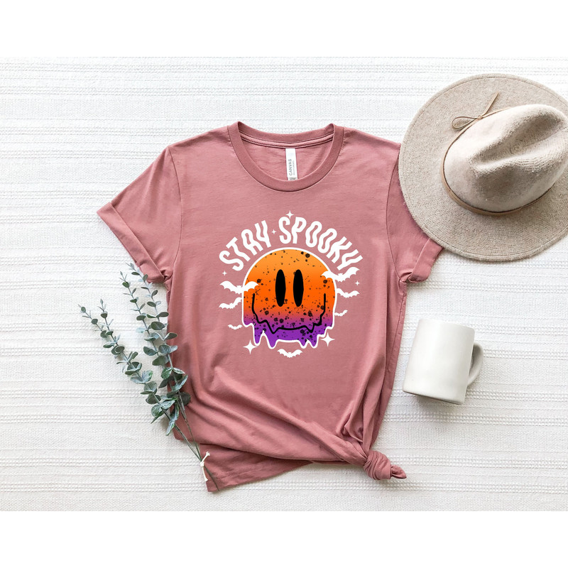 Stay Spooky Shirt, Halloween Shirt, Spooky Vibes Season, Funny Halloween Gift, Smiley Face Halloween Shirt, Matching Halloween Shirt.jpg