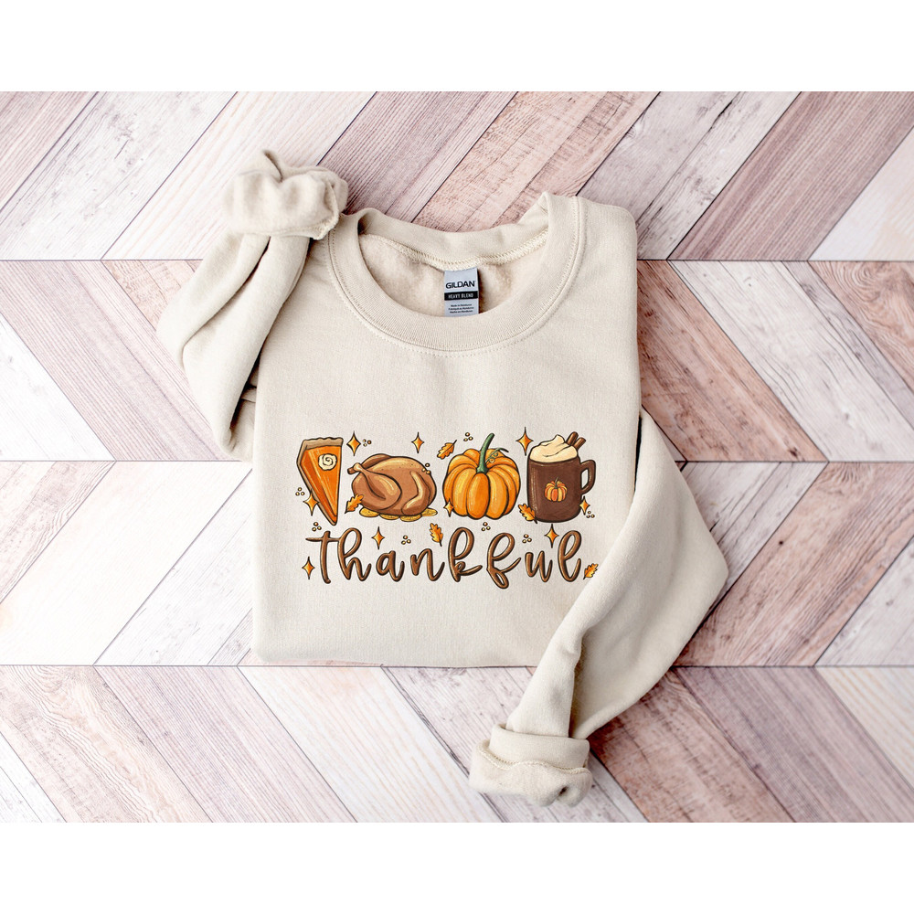 Thankful Sweatshirt, Pumpkin Sweatshirt, Thanksgiving Gift, Thankful Hoodie, Thanksgiving Shirt, Fall Vibes Shirt, Fall Sweatshirt.jpg