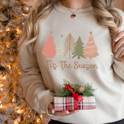 tis the season, tis the season christmas tree sweatshirt, funny christmas sweatshirt, christmas gift, xmas shirt, cute w
