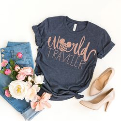 world traveler shirt,traveler shirt, womens travel shirt, vacation shirts, girls tank top, girls trip shirts, disney tra