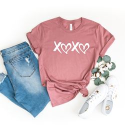 xoxo shirt, xoxo valentines day shirt for woman, valentines day gift,heart shirt, cute valentine shirt, valentines day s