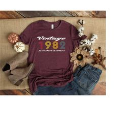 1982 vintage limited edition shirt, 1982 birthday shirt, 41rd birthday gift, 41rd birthday shirt, 1982 limited edition t