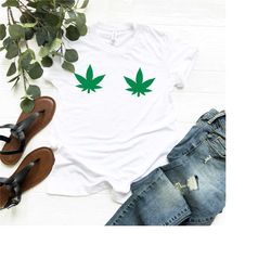 weed shirt, marijuana boobie shirt, cannabis tee, funny marijuana shirt, 420 friendly, funny smoking t-shirt, weed leaf
